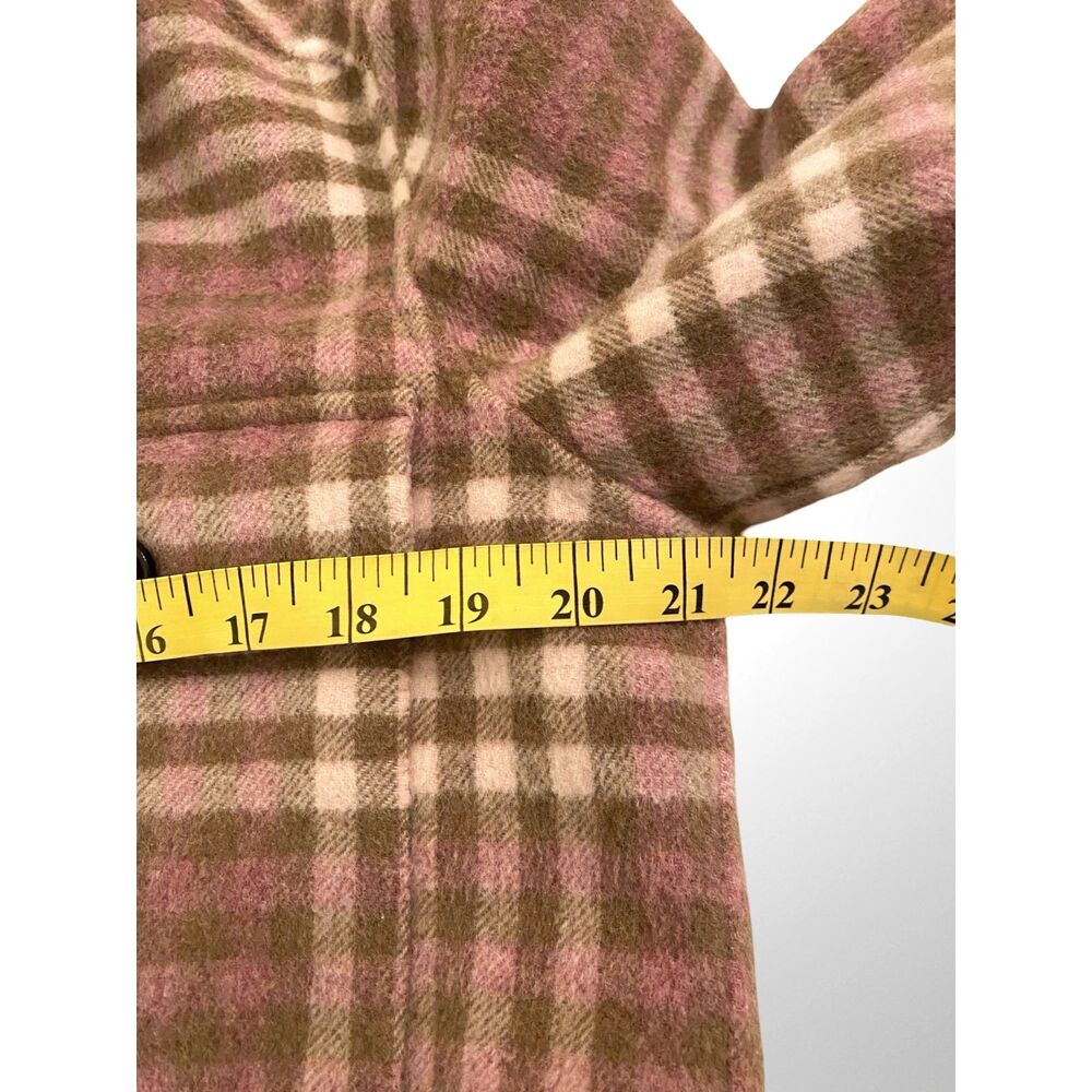 Rails Steffi Plaid Wool Blend Crop Jacket Shacket Pink Mauve Utility Soft M - Picture 8 of 10